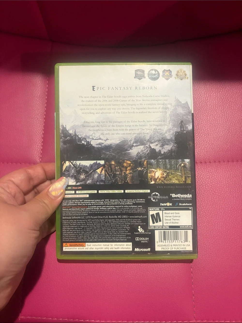 The Elder Scrolls V: Skyrim Microsoft Xbox 360 2005 CIB Tested